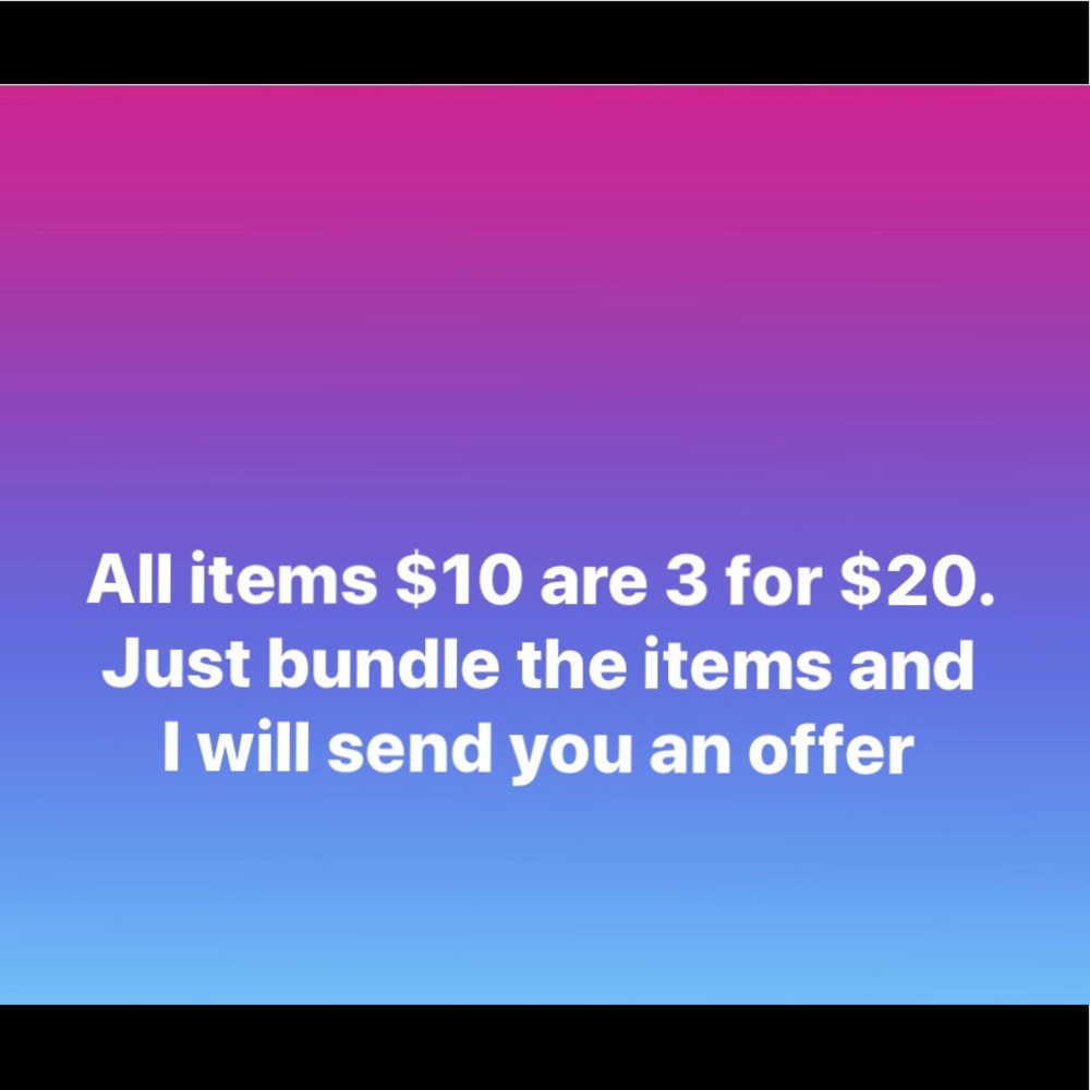 $10 items 3 X $20.